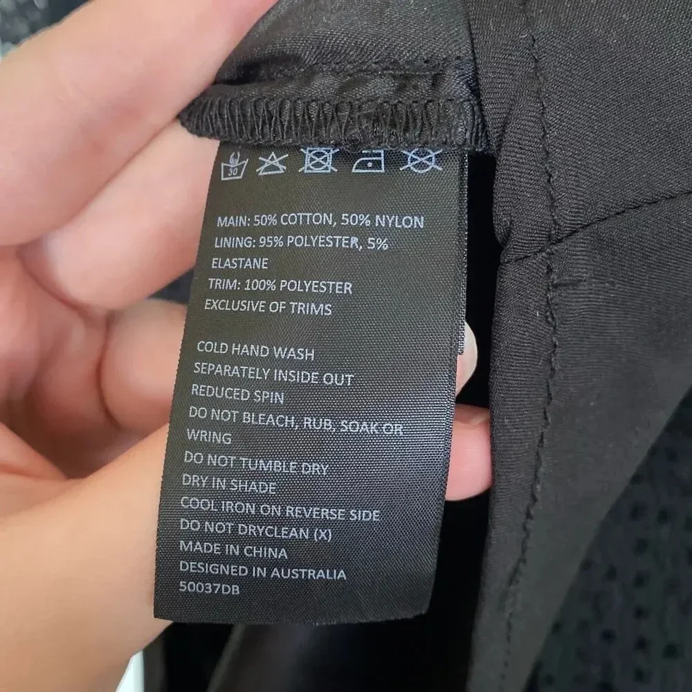 BARDOT Ariana Black Eyelet Crochet Lace Midi Dress Size 4 LBD Cocktail Party - Picture 7 of 9